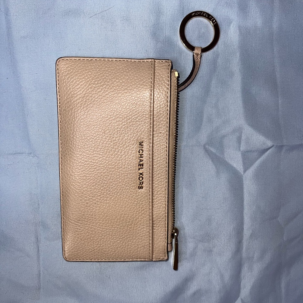 Michael Kors Tan Leather Zip Wallet